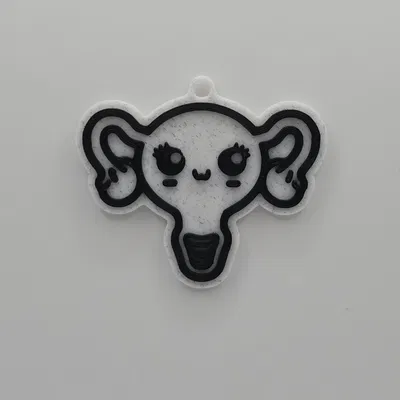 Móc khóa Tử cung Dễ thương (Cute Uterus Keychain)