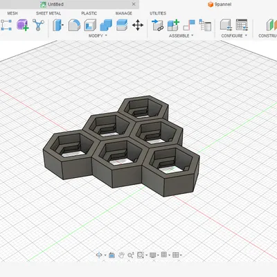 Hexapeg (9Panel) – Pegboard lục giác treo tường