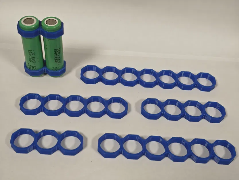 Dải Spacer Pin 18650 | Bát giác (2–7 cell) - Image 1