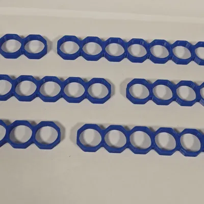 Dải Spacer Pin 18650 | Bát giác (2–7 cell)