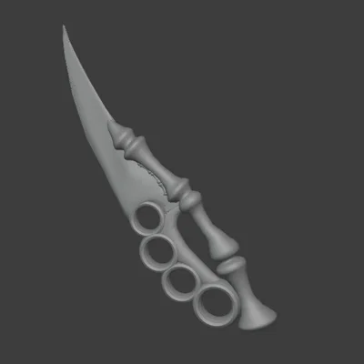 Dao cán xương (Knife with Bone Handle)