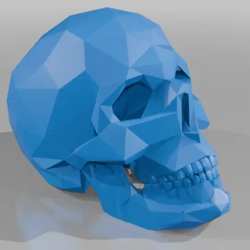 Đầu Lâu Halloween Low Poly Rùng Rợn