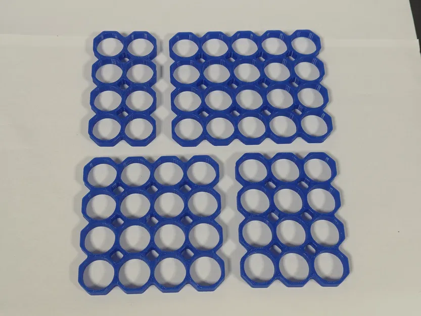 Grid kê pin 18650 dạng bát giác (8–28 cell) | Octagonal Spacer Grid - Image 3