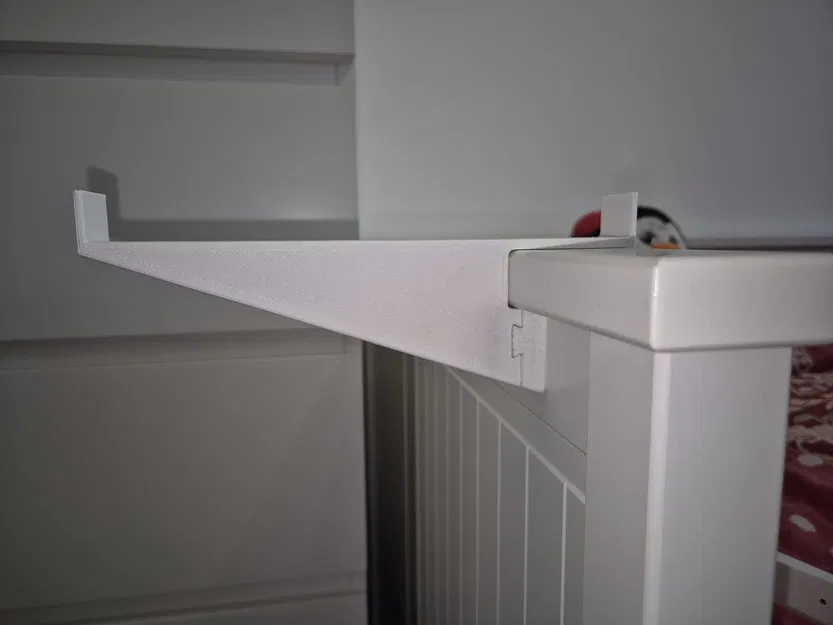 Kệ đầu giường kẹp cho IKEA HEMNES – Không khoan, không hư giường, in 3D - Image 3