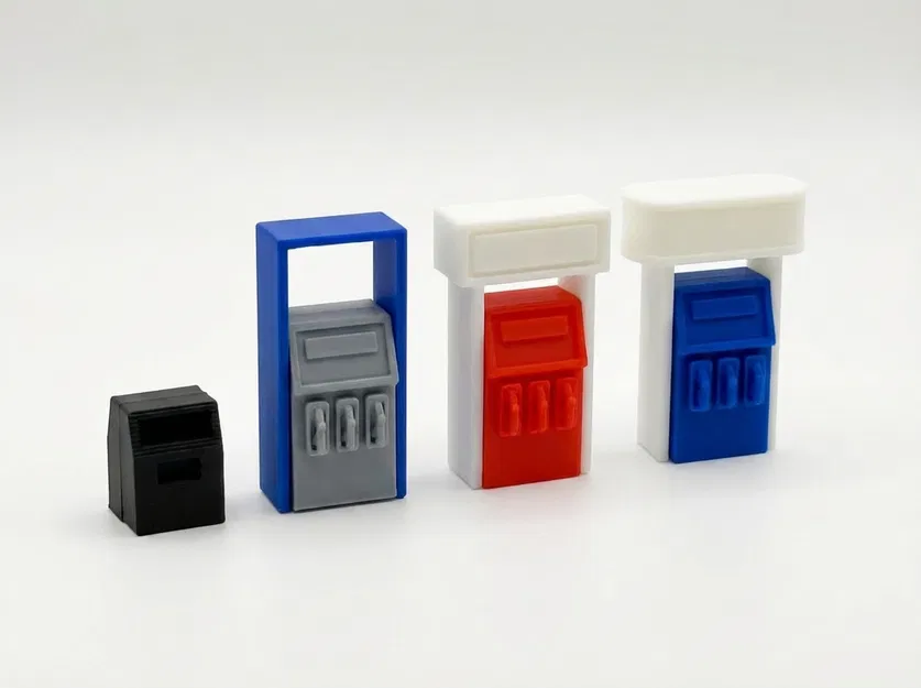 Mô hình Trụ Bơm Xăng và Thùng Rác tỷ lệ 1/64 - Image 1