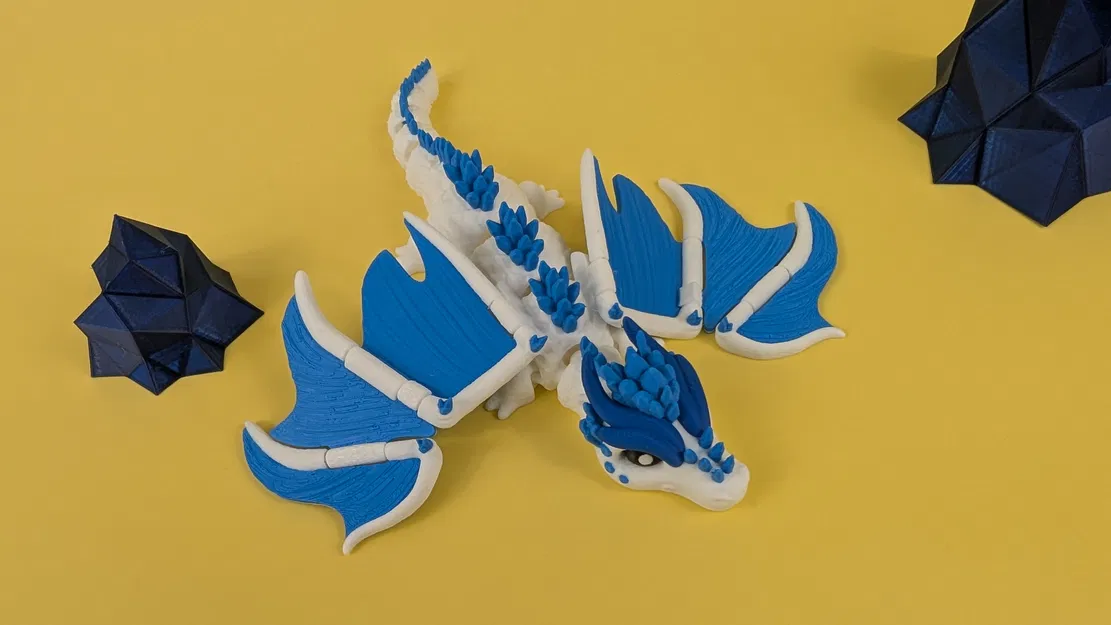 Elder Ice Dragon - Mô hình rồng băng Flexi (Articulated Toy Figure) - Image 4