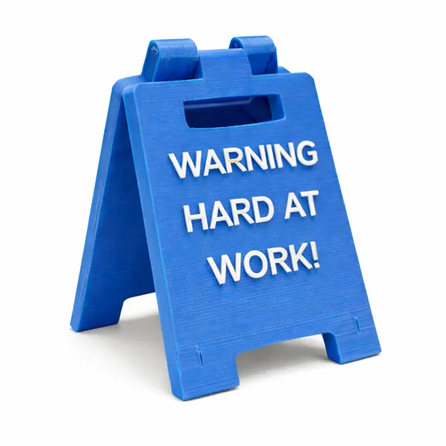 Bảng "WARNING HARD AT WORK!" - Image 2