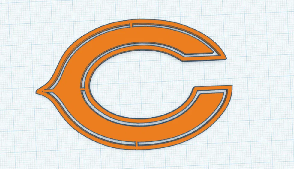 Da Bears Wall Art - Logo chữ C treo tường - Image 1