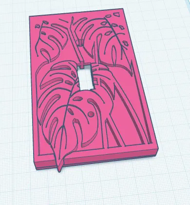 Nắp che công tắc đèn lá Monstera (REMIX) - Image 1