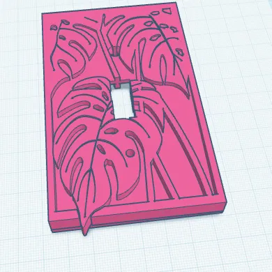 Nắp che công tắc đèn lá Monstera (REMIX)