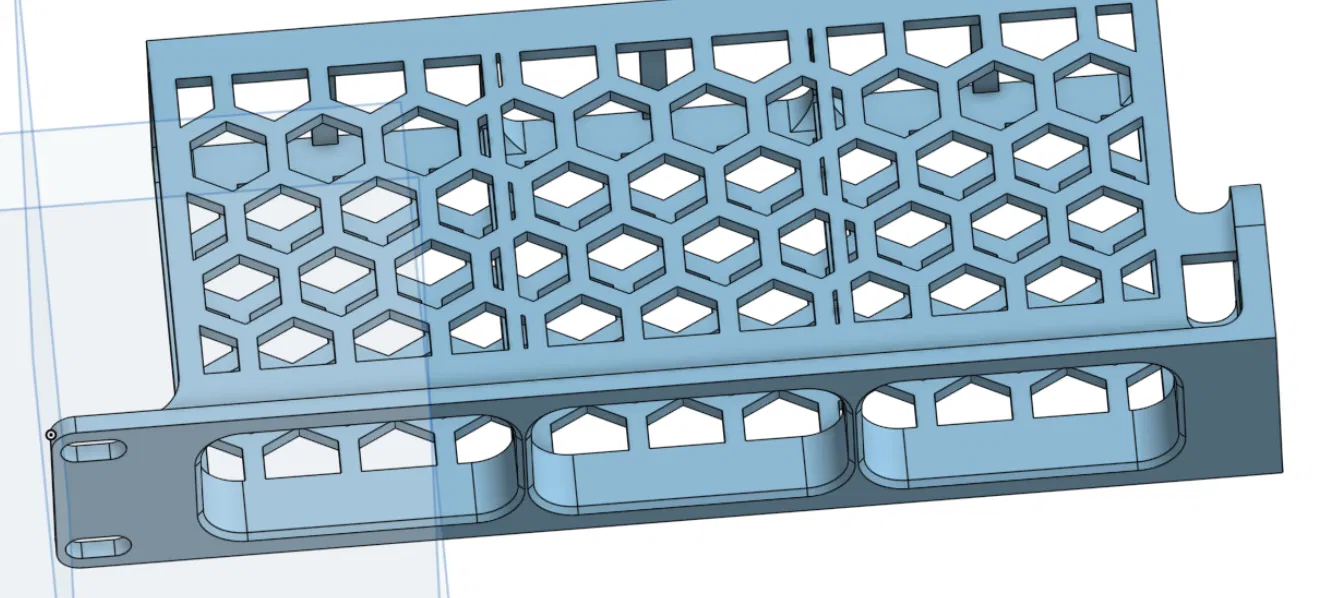 Giá gắn rack 19" cho Unifi PoE (U-POE 30W & U-POE-50-60W) - không vát mặt trước - Image 1