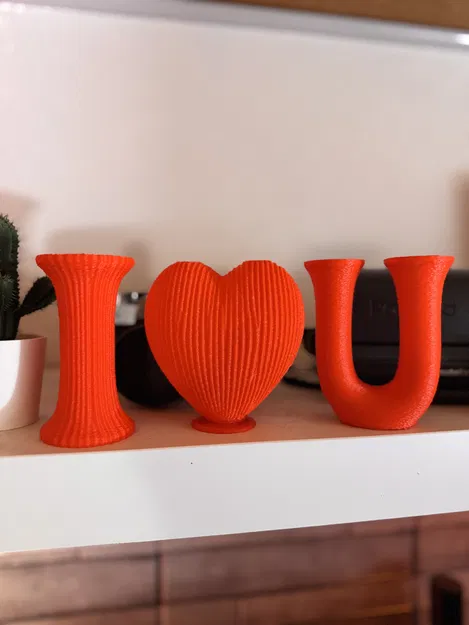 I love you – Bộ chữ trang trí kiêm bình cắm hoa (Fuzzy Skin) - Image 2