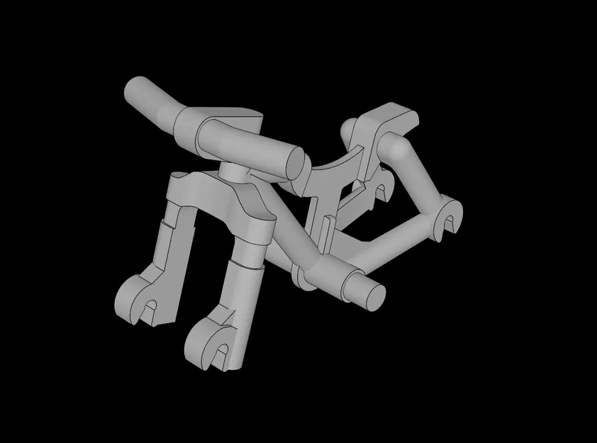 Khung xe đạp minifig LEGO (36934.dat) địa hình nặng kèm ghi-đông - Image 1