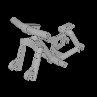 Khung xe đạp minifig LEGO (36934.dat) địa hình nặng kèm ghi-đông