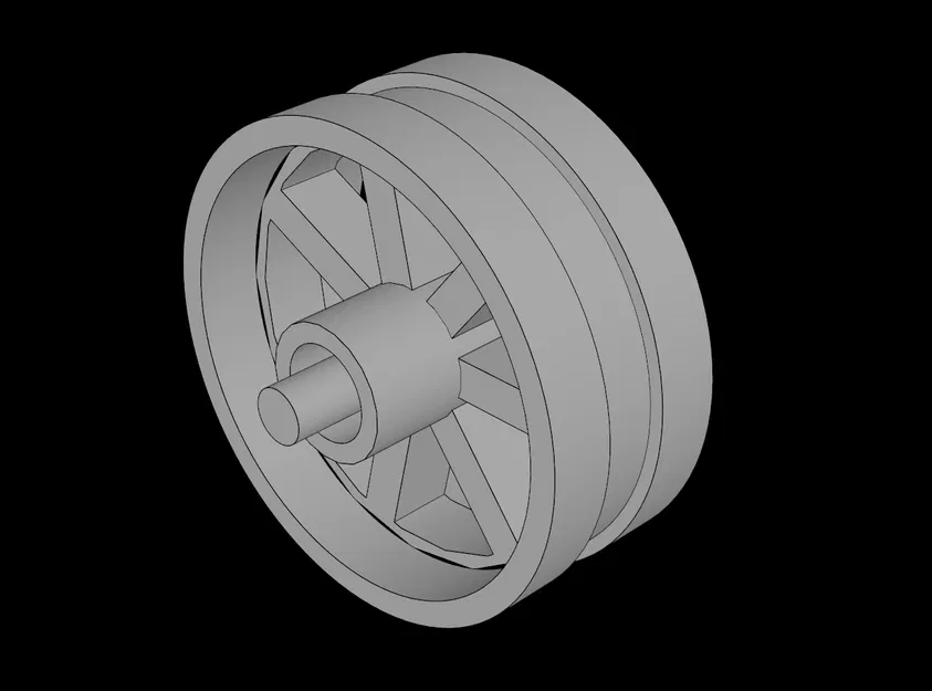 Bánh xe Lego Compatible (50862.dat) 6 x 14 Spoked với Stub Axles - Image 1