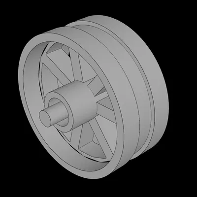 Bánh xe Lego Compatible (50862.dat) 6 x 14 Spoked với Stub Axles