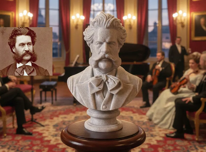 Johann Strauss II – Bust - Image 1