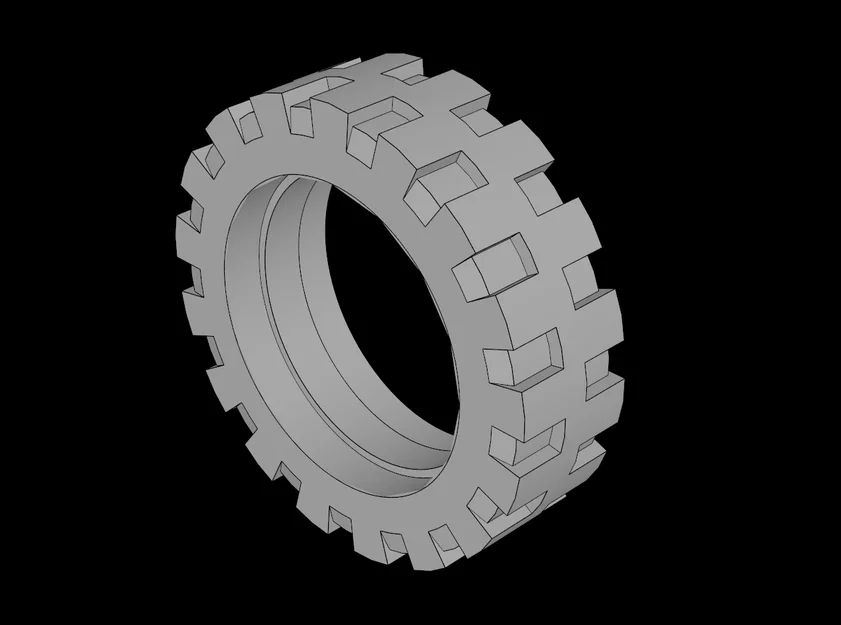 Lốp LEGO Compatible (50861.dat) 6/58 x 14 Offset Tread - Image 1