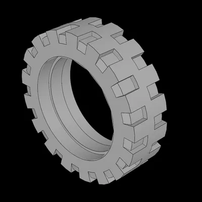 Lốp LEGO Compatible (50861.dat) 6/58 x 14 Offset Tread