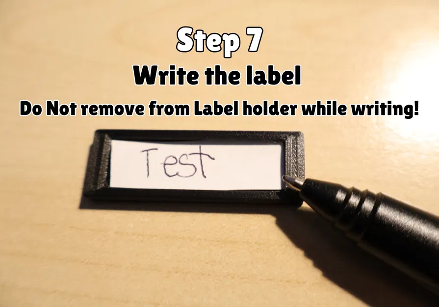 Móc khóa nhét nhãn giấy (kèm hướng dẫn) (Print in Place) in nhanh - Image 9