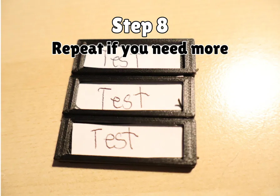 Móc khóa nhét nhãn giấy (kèm hướng dẫn) (Print in Place) in nhanh - Image 10