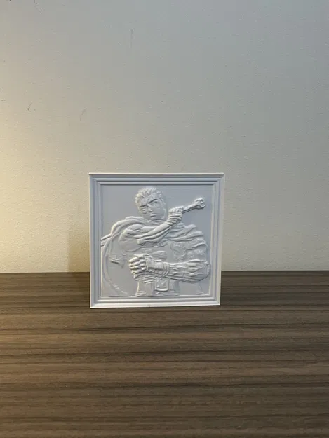 Relief Berserk | Chân dung Guts để in - Image 1