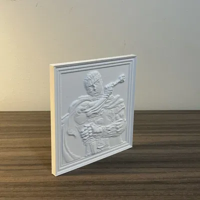 Relief Berserk | Chân dung Guts để in