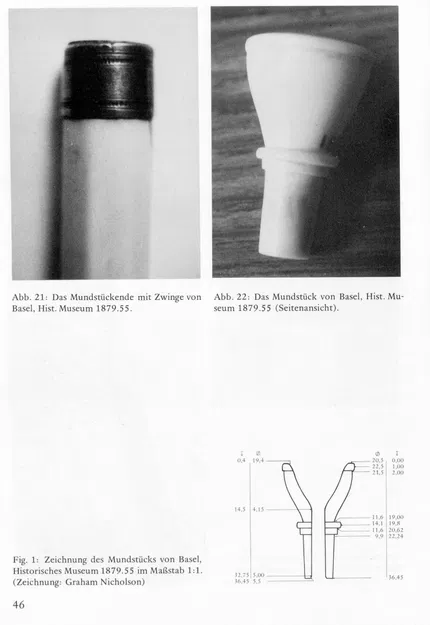 Miệng thổi cornett Basel, Historical Museum 1879.55 - Image 1