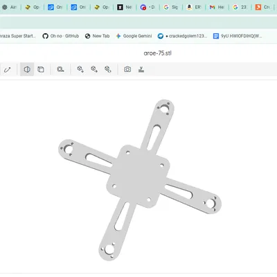 Khung toothpick dạng skeletal 75mm cho Air65 (areo-75)