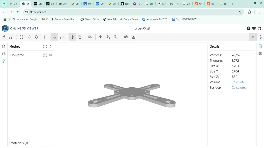 Khung toothpick dạng skeletal 75mm cho Air65 (areo-75) - Image 2