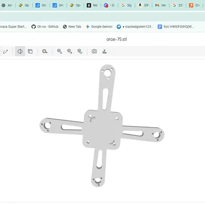 Khung toothpick dạng skeletal 75mm cho Air65 (areo-75)