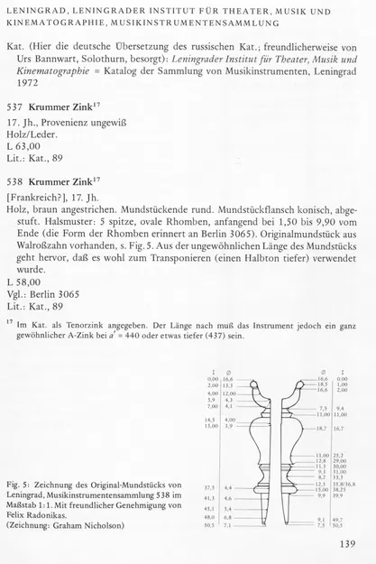 Mouthpiece Cornett Leningrad – Musical Instrument Collection 538 - Image 1