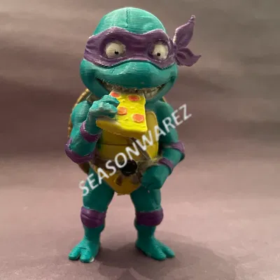 Donatello (TMNT) Chibi Dễ Thương Nghỉ Ăn Pizza