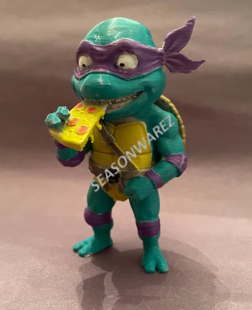 Donatello (TMNT) Chibi Dễ Thương Nghỉ Ăn Pizza - Image 2