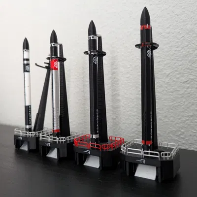 Rocket Lab Electron kèm Bệ phóng (Launch Pad) tỉ lệ 1:144