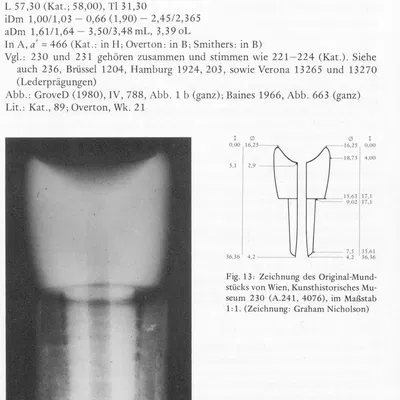 Miệng thổi cornett từ Vienna, Kunsthistorisches Museum 230 (A.241, 4076)