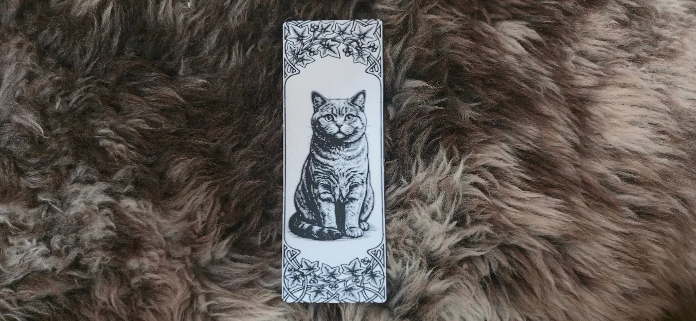 Bookmark Mèo British Shorthair Đen Trắng - Image 1