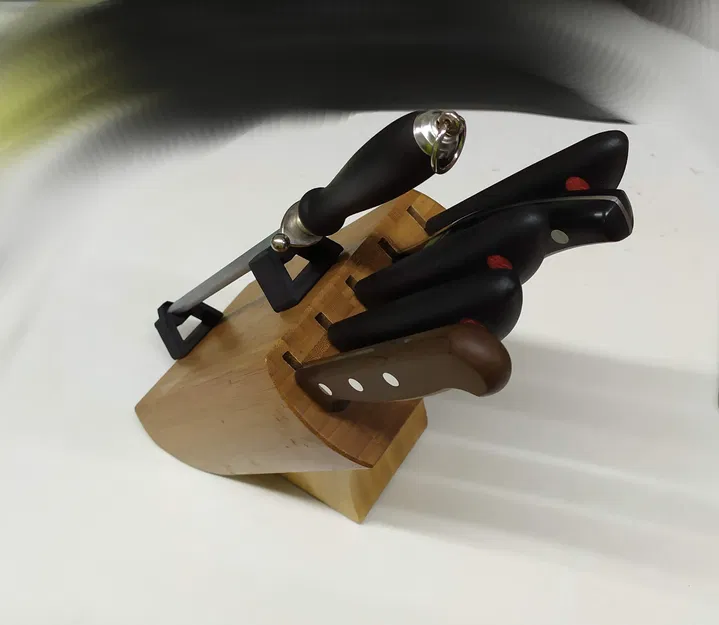 Giá đỡ nam châm cho honing steel rod gắn lên khối dao - Image 1