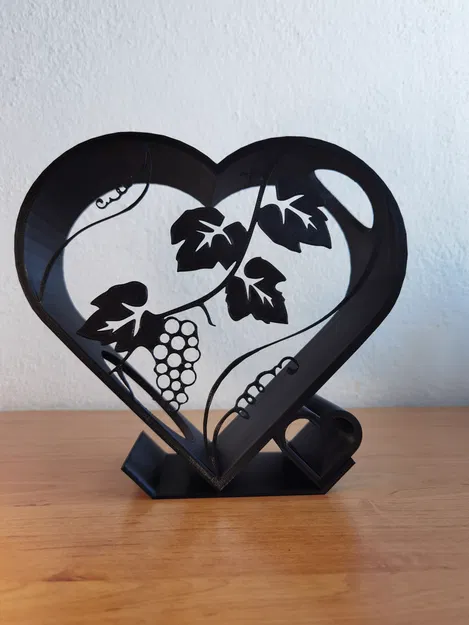 Giá đỡ chai rượu vang hình trái tim - Image 2