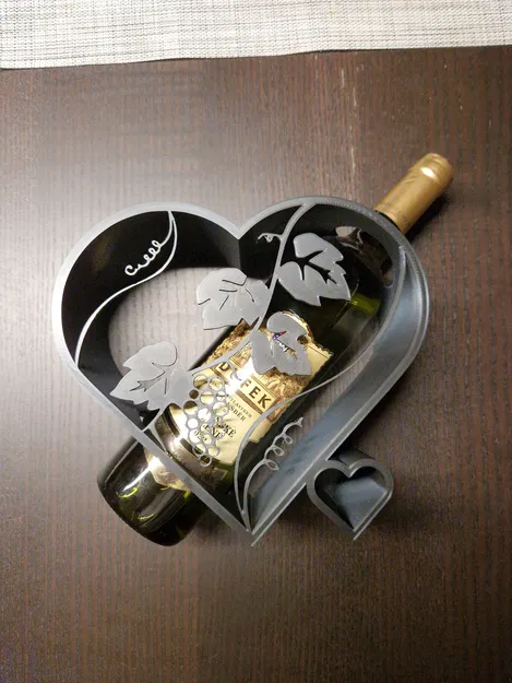 Giá đỡ chai rượu vang hình trái tim - Image 2