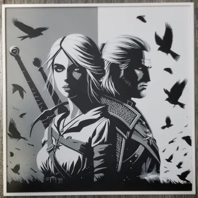 The Witcher và Ciri (Hueforge)
