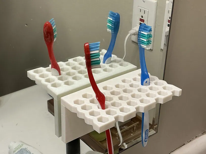 Giá để bàn chải đánh răng (Toothbrush holder) hình lục giác - Image 1