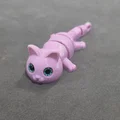 Móc khóa mèo khớp nối (Articulated) – tương thích mắt thủy tinh 6mm - Thumbnail 5
