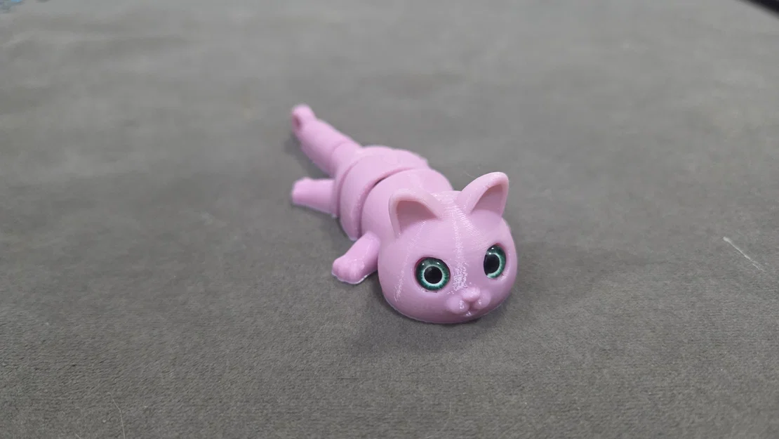 Móc khóa mèo khớp nối (Articulated) – tương thích mắt thủy tinh 6mm - Image 6