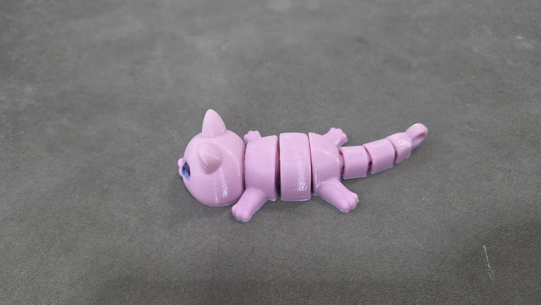 Móc khóa mèo khớp nối (Articulated) – tương thích mắt thủy tinh 6mm - Image 9