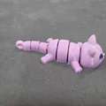 Móc khóa mèo khớp nối (Articulated) – tương thích mắt thủy tinh 6mm - Thumbnail 10