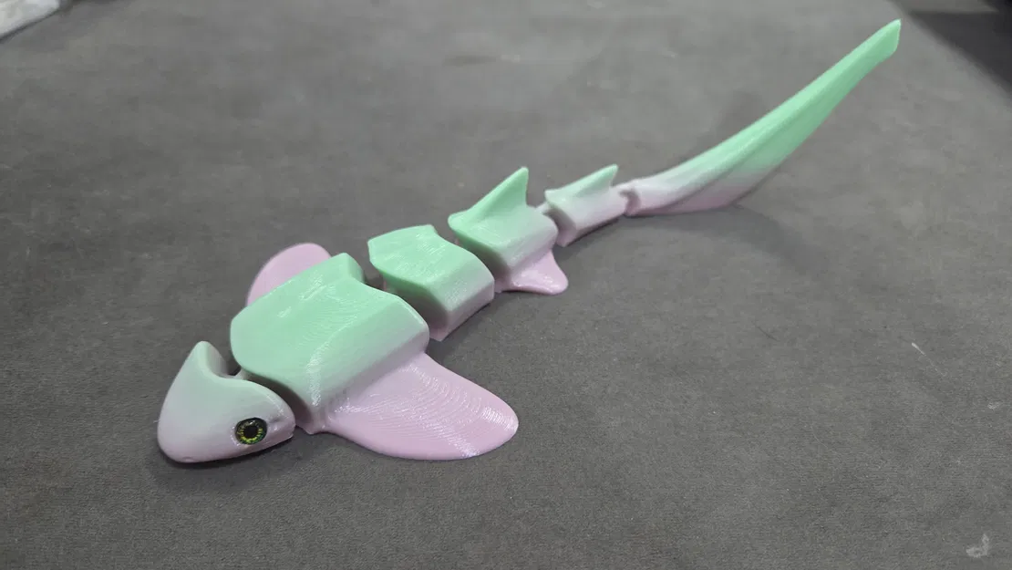 Cá mập Zebra dạng khớp (Articulated) – tương thích mắt kính 6mm - Image 2