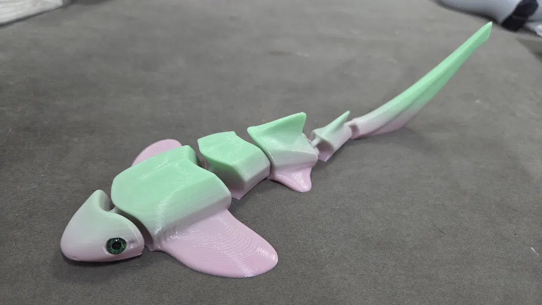 Cá mập Zebra dạng khớp (Articulated) – tương thích mắt kính 6mm - Image 3