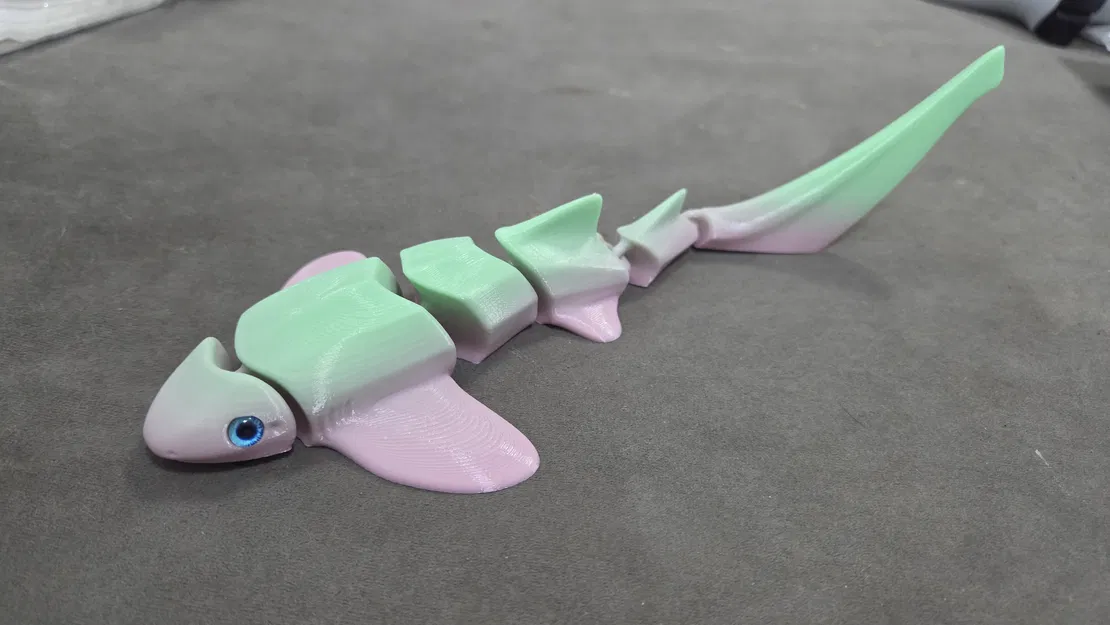 Cá mập Zebra dạng khớp (Articulated) – tương thích mắt kính 6mm - Image 4