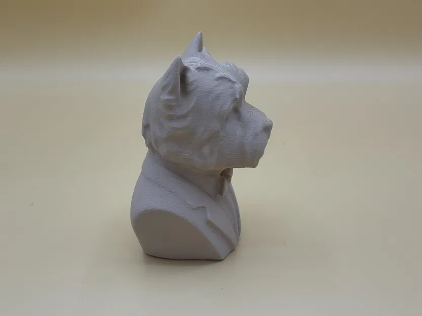 Tượng bán thân chó West Highland White Terrier ăn mặc lịch lãm - Image 2